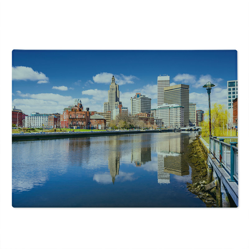 Planche à découper Ambesonne États-Unis grande taille Providence River multicolore