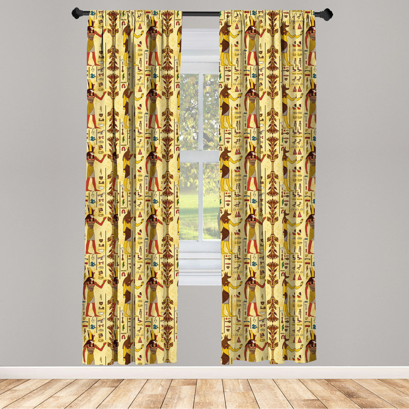Ambesonne Room Darkening Sliding Panel Pair, 28" x 95"