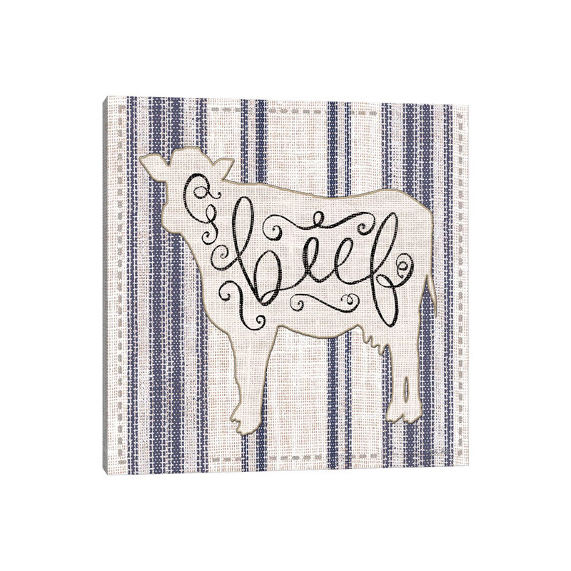 Beef 1 Piece Wall Art on Canvas, 45.72cm H x 45.72cm W x 3.81cm D, Wrapped Canvas
