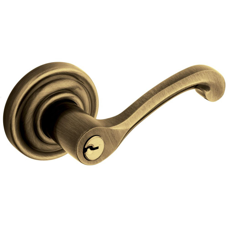 Classic Double Dummy Door Lever, Satin Brass & Black