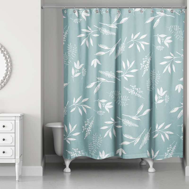 Rideau de douche simple Perine, Bleu sarcelle