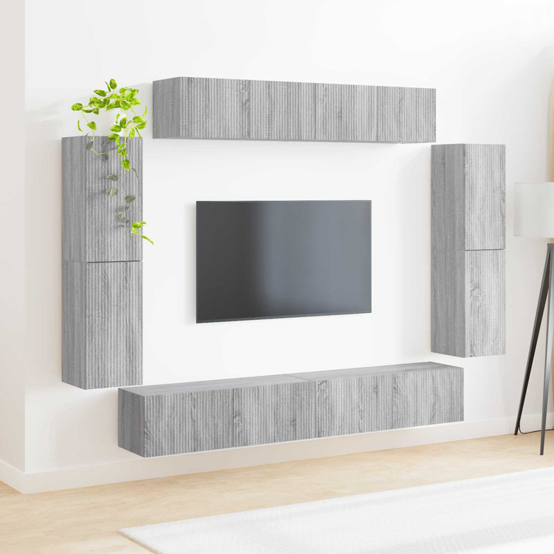 TV Stand for TVs up to 77", Grey Sonoma