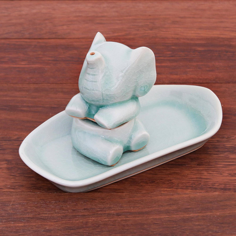 Corbell Magic Elephant Salt and Pepper Shaker Set, Aqua