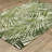 Arjay Layered Tropical Leaves Green/ Ivory Indoor-Outdoor Rug-502985949