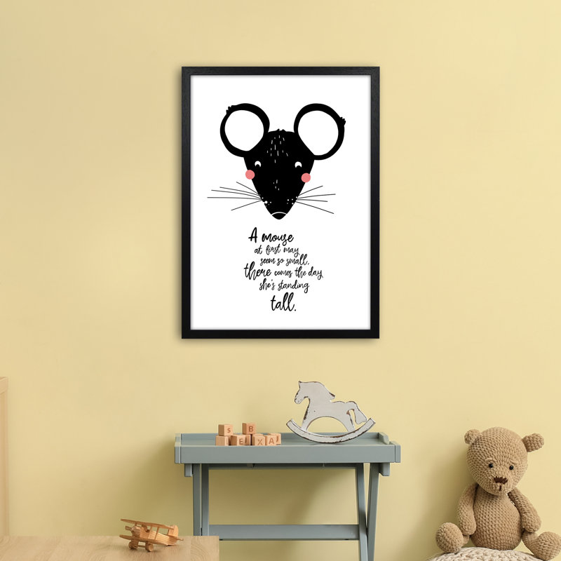 Mouse by Miniofmine - Print, Brown Framed, 63cm H x 46cm W x 3cm D
