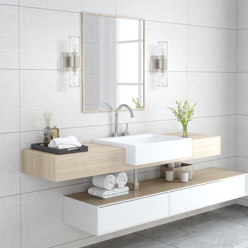 Barnett 2 - Light Dimmable Bath Bar, Brushed Nickel
