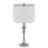 Effingham Metal Table Lamp Set of 2 - 24"H Chrome and Crystal Buffet Lamps with White Drum Shades for Living Room Bedroom Office