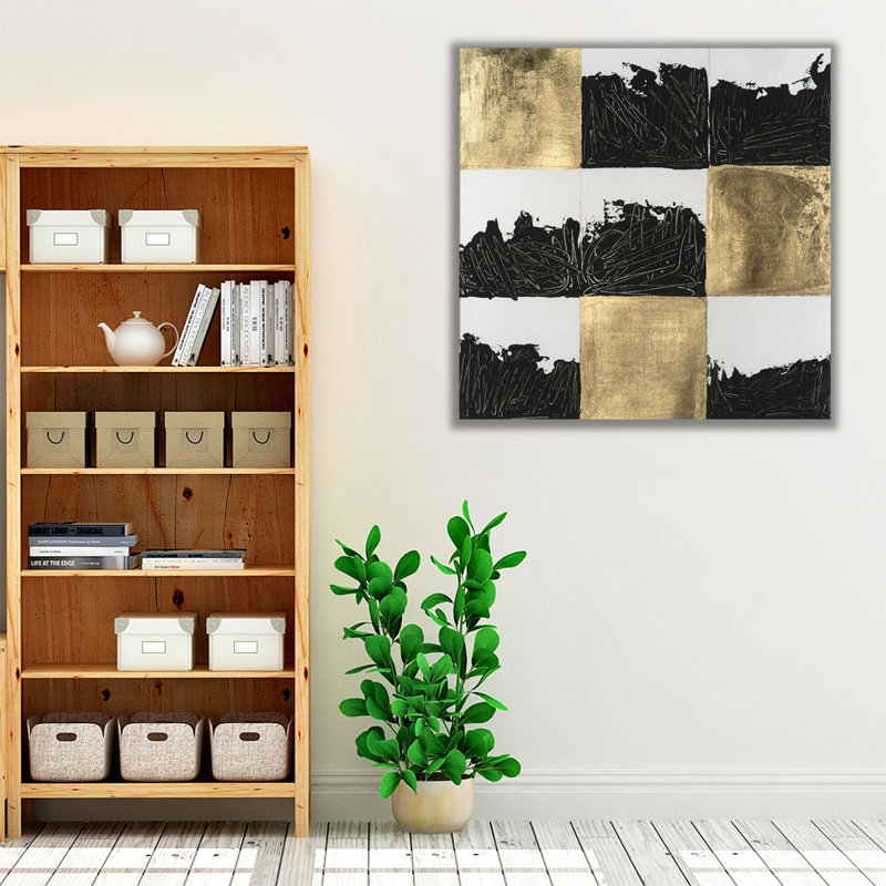 «Polarized Squares I», reproduction d'art sur toile, H 12 po x l 12 po