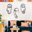 Ensemble de 3 décorations murales abstraites modernes en métal