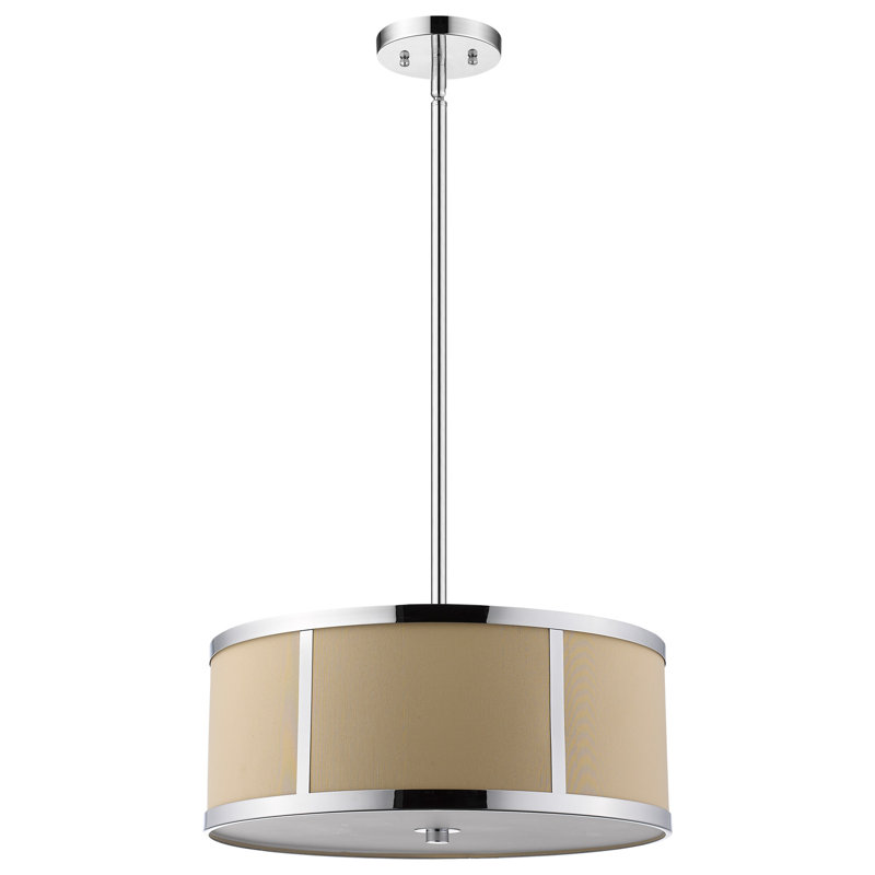 Plafonnier semi-encastré tambour 2 lumières Fender, H 51 po x l 12 po x P 12 po