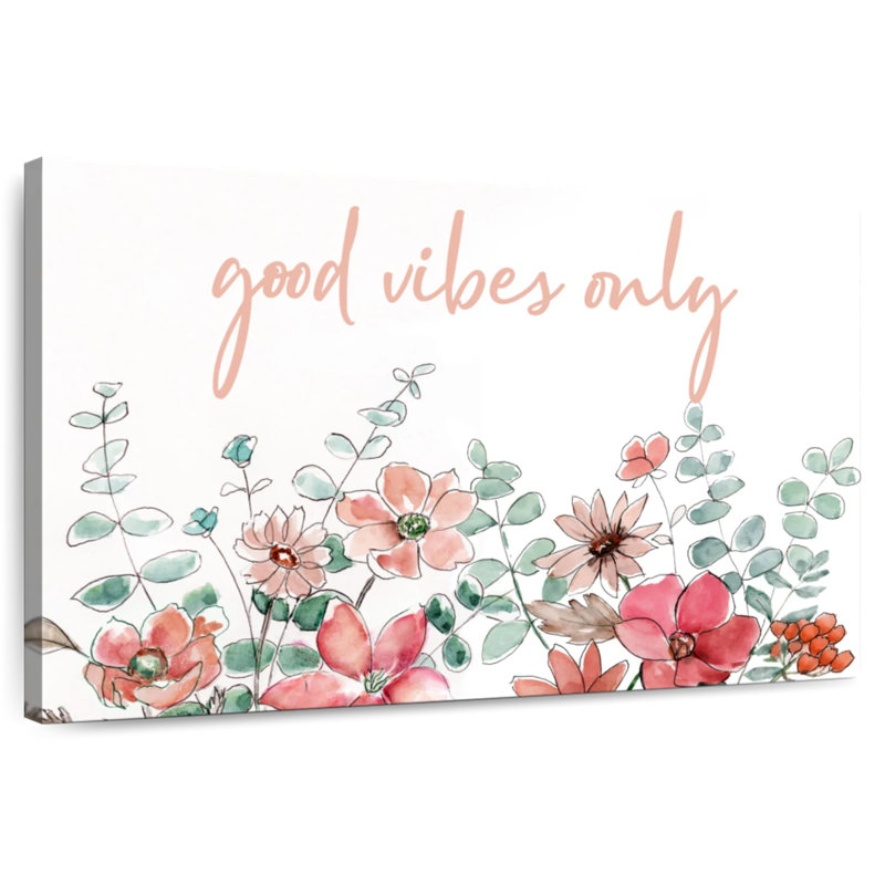 Tergel Spring Floral Good Vibes, H 32 po x l 48 po