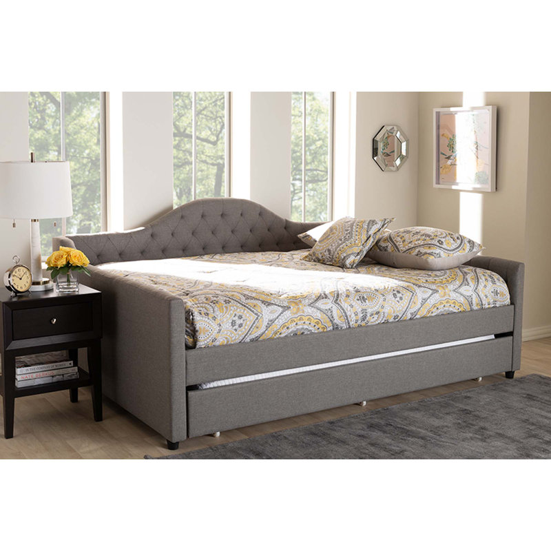 Freya Upholstered Daybed, Full, Gray