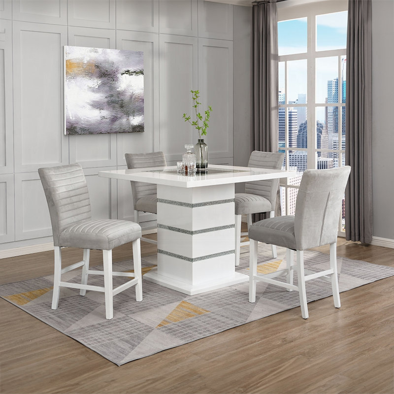 Chaise d'appoint capitonnée en velours gris