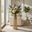 Contemporary Textured Cylinder Metal Tall Floor Vase for Home Tabletop Display - Tall table Vase for Entryway & Living Room Flower Arrangement - Gold-1331042131-1331042140
