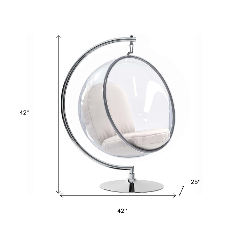 Fauteuil ballon blanc et argenté Gracie Mills