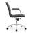 Modern Contemporary Slim Seek Mid Back Office Chair Ribbed With Arms Adjustable Height Swivel Wheels Chrome Base-748953379-741314200