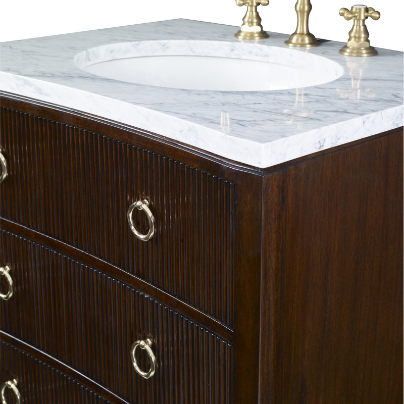 Ensemble de meuble-lavabo simple 28,5 po Reeded