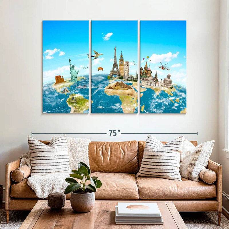 Senne Travel Monuments, 42" H x 65" W