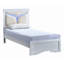 Lit simple (matelas non inclus), blanc scintillant