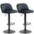 Homcom Adjustable Bar Stools Set Of 2, Velvet Counter Height Barstool, Upholstered Kitchen Stool With Swivel Seat, Steel Frame, Footrest For Kitchen Counter And Dining Room