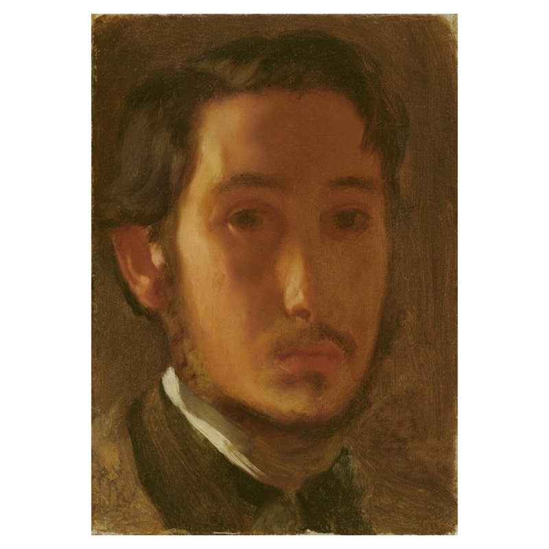 Autoportrait avec collier blanc par Edgar Degas - Impression giclée, H 40 po x l 32 po