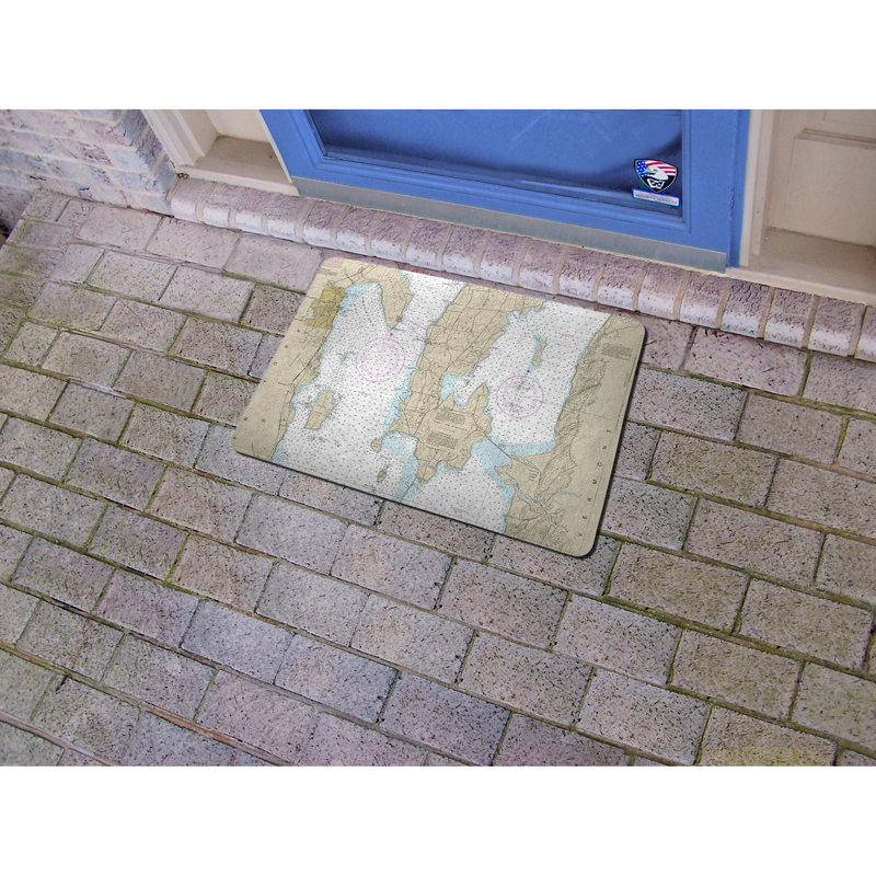 Tapis d'intérieur / extérieur antidérapant Lobdell Cumberland, Rectangle 18 po x 26 po