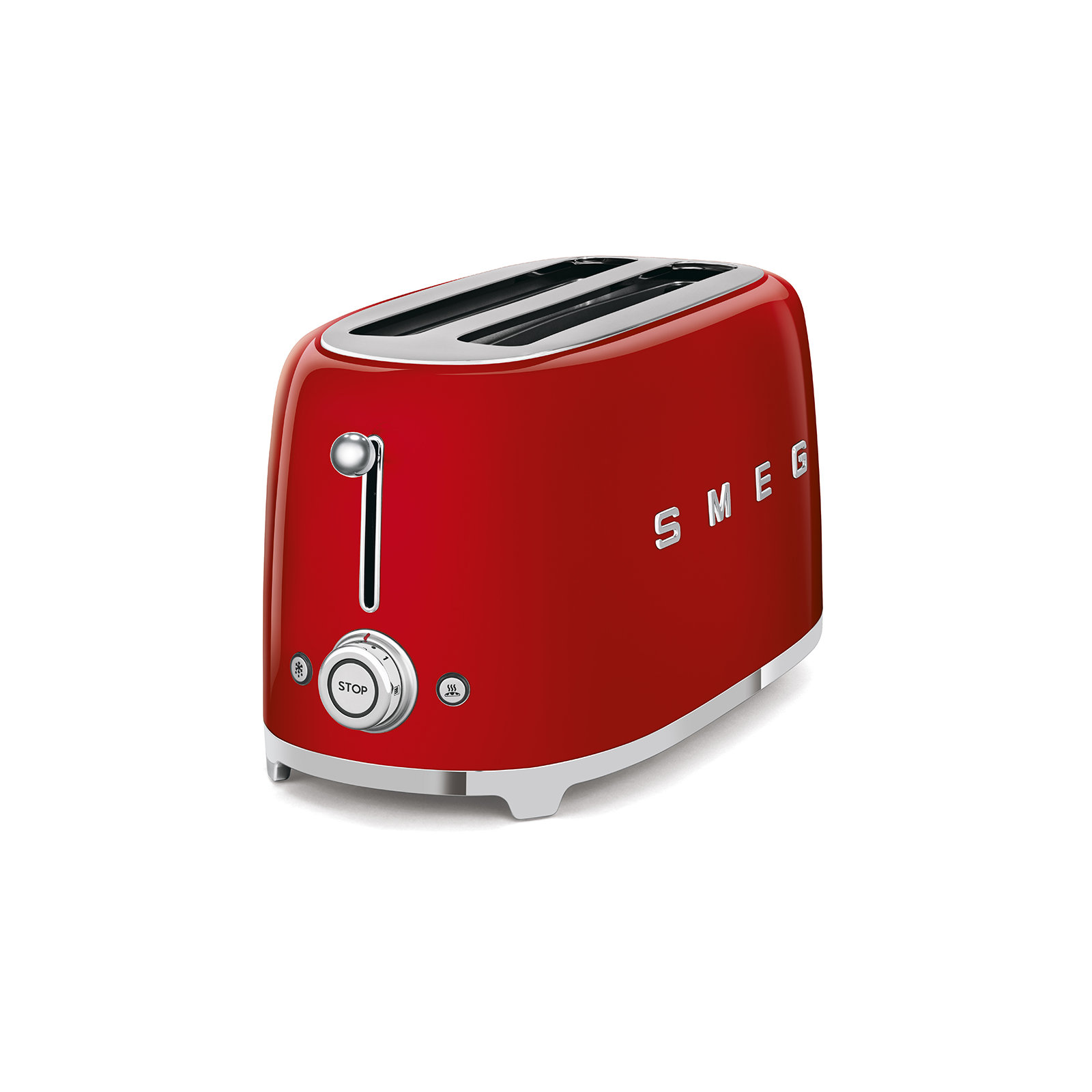 SMEG 50's Retro Style Aesthetic 4 Slice Toaster, Red