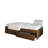 Twin Size Wooden Mates Bed With Storage In Walnut-1920571863