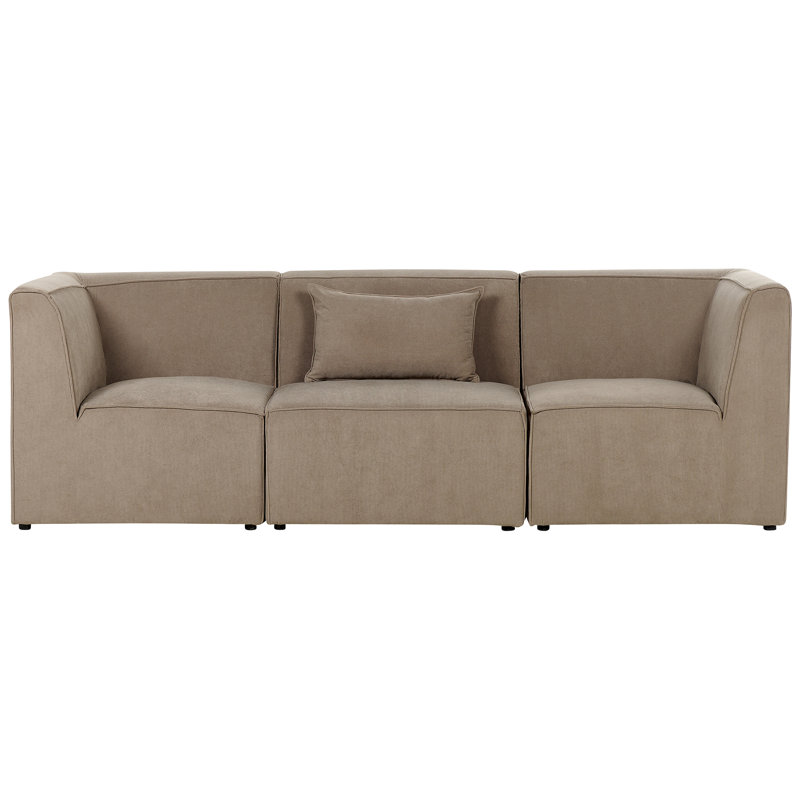 Burnita 3 Seater Corduroy Sofa, Taupe
