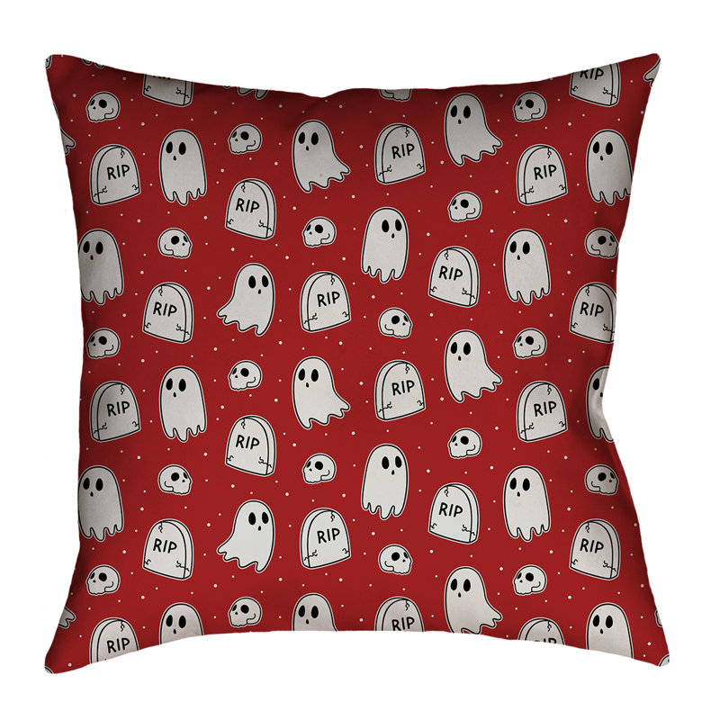 Housse de coussin Katelyn Elizabeth, 26 po x 26 po, Simili suède, Rouge