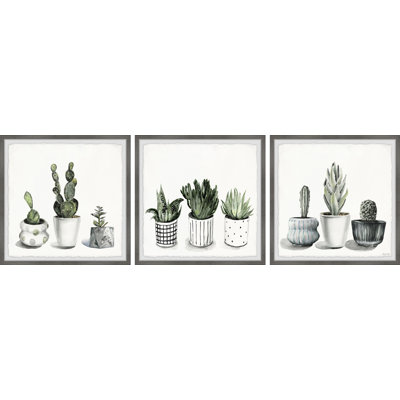Cactus Overoad par Marmont Hill - ensemble de 3 cadres photo