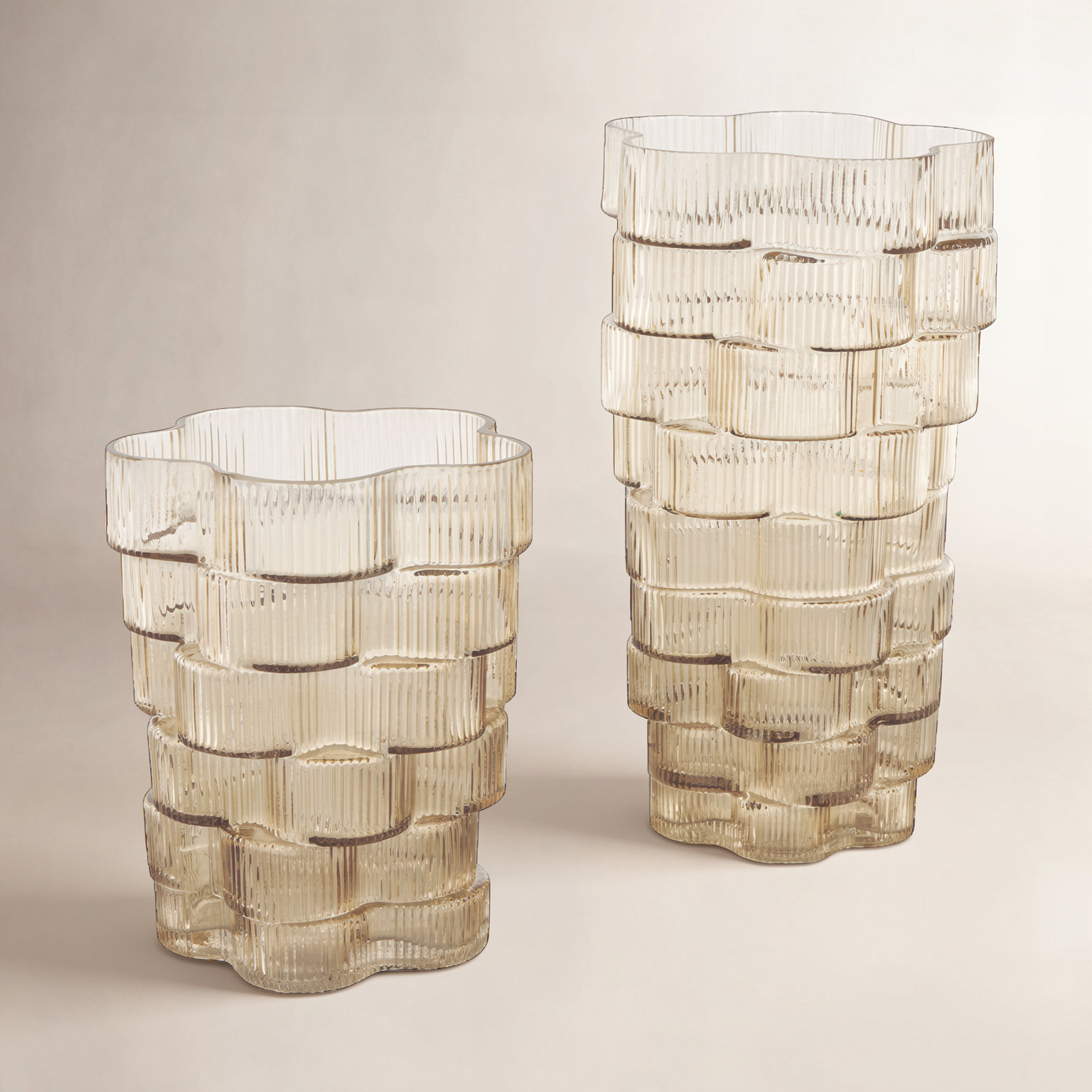 Academy Glass Table Vase, Brown