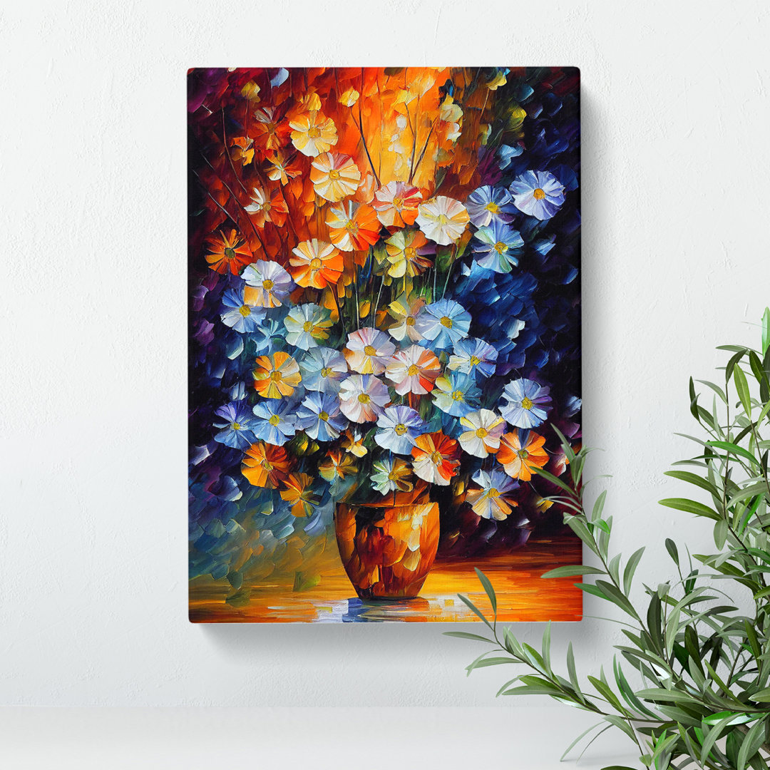 Assorted Flowers In A Vase No.5 - Wrapped Canvas