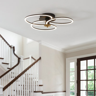 Eylana 3-Light LED Semi Flush Mount with Remote Control