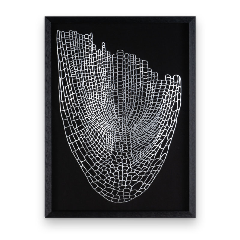 «Soaring Silver» encadré sur métal, art audacieux
