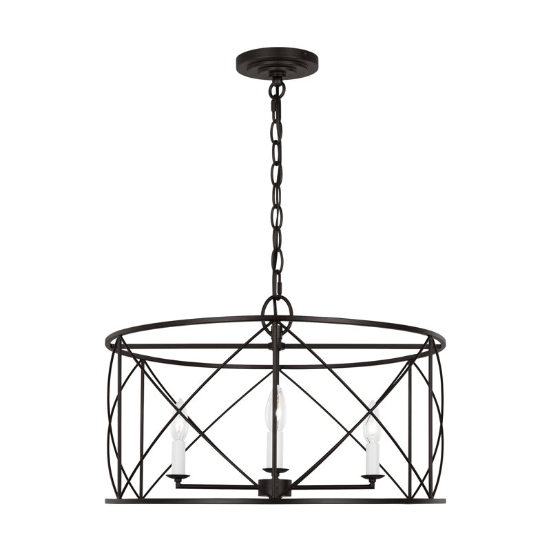 Beatrix 4 - Light Chandelier, Aged Iron, 14" H x 22" W x 22" D