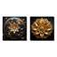 Mandala cercles dorés en or I - ensemble de 2 reproductions d'art sur toile Boho Mandala-102579169-102579162