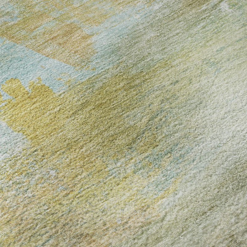 Premium Machine Washable Mayfield AMF2039 Abstract Rug, Beige, 2'6" x 3'10"