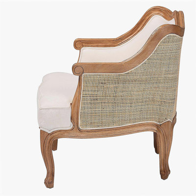 Fauteuil d'appoint à assise basse Traditional French Beige