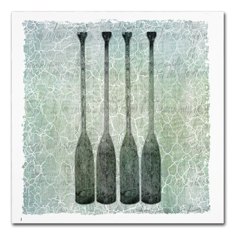 «Life is Better at the Lake Oars», reproduction d'impression sur toile tendue, H 14 po x l 14 po x P 2 po