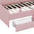 Anarkali Twin Size L-Shaped Corduroy Daybed with 2 Storage Drawers-1237936411