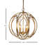 Lustre de globe à 3 lumières unique Stonington