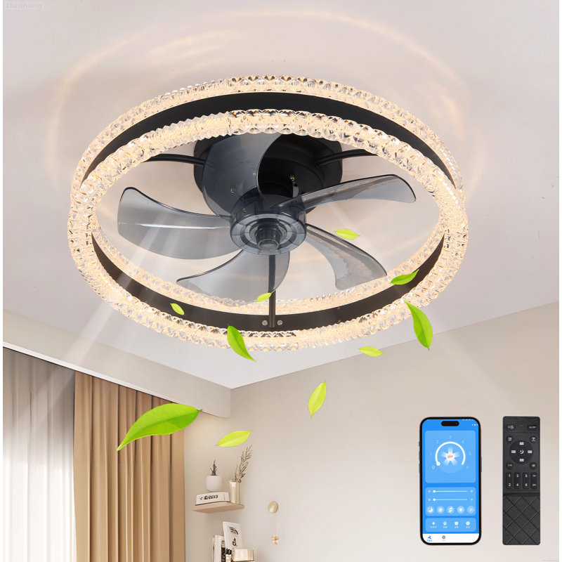 Ventilateur de plafond Luxury, Noir mat