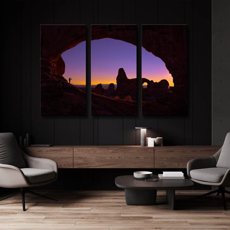 « Témoin des Arches - Parc national des Arches », triptyque mural de Darren White, 152 x 102 cm, 60 po x 40 po
