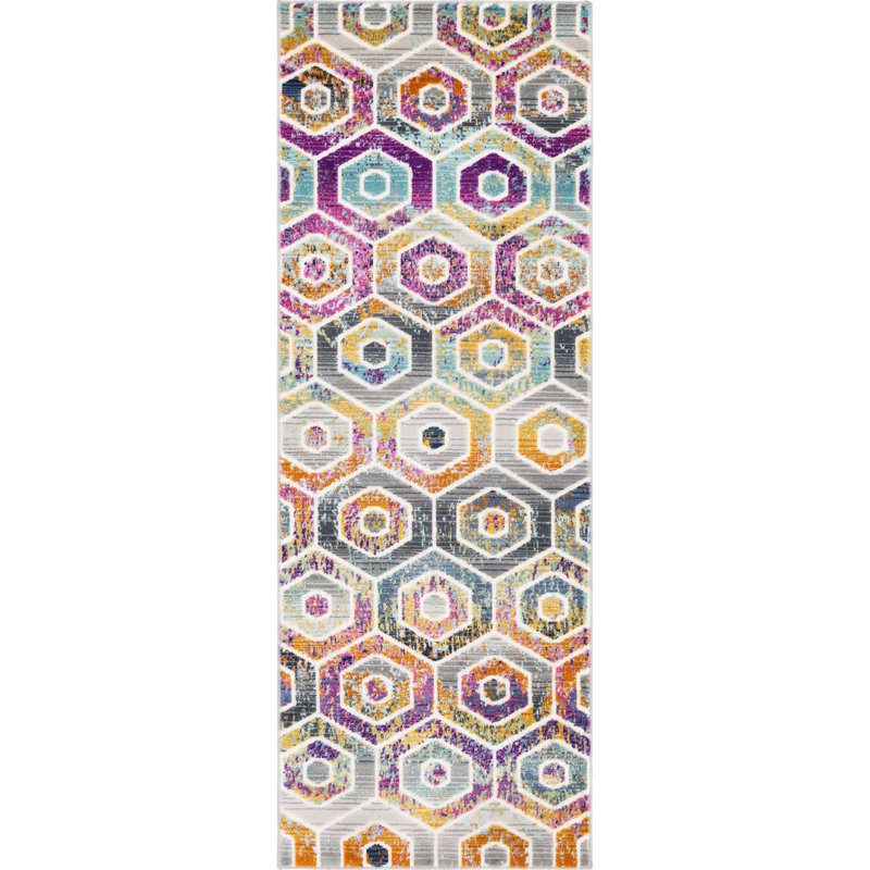 Geometric Indoor Rug, Runner 2' x 5'11"