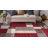 Allyne Geometric Red/Gray Non-Slip Rubberback Area Rug-1089645530
