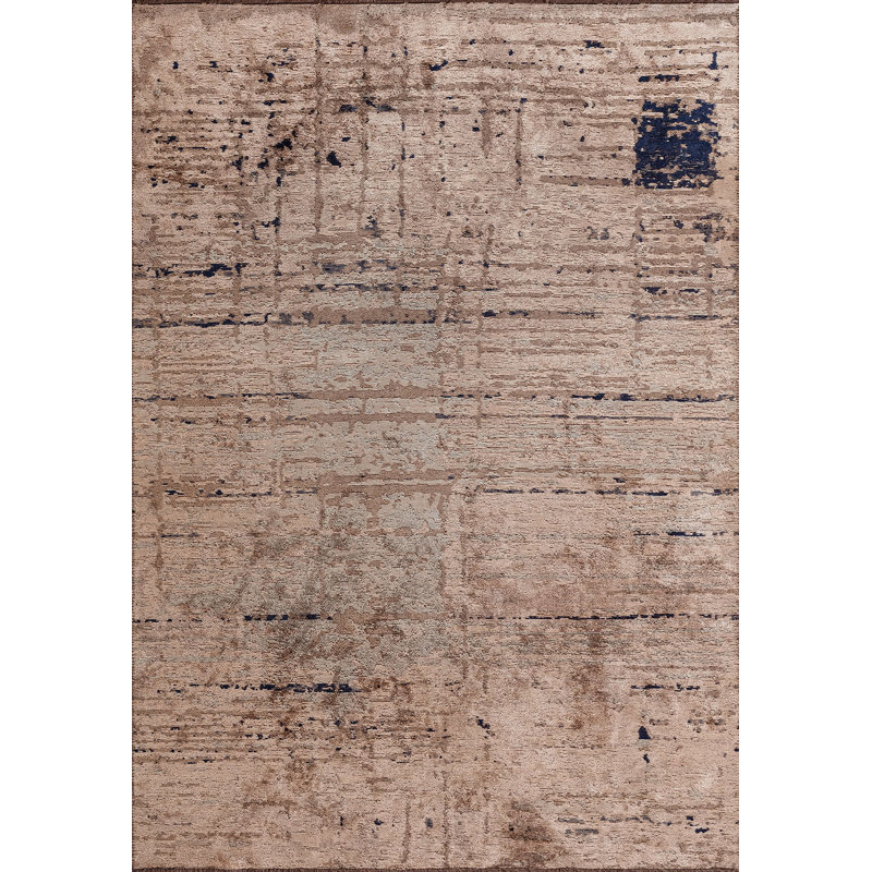 Amling Rectangle Abstract Cotton and Viscose Indoor / Outdoor Area Rug, Rectangle 5'3" x 7'6"