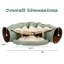 Nid pour animaux de compagnie avec tunnel télescopique Confortable, tissu, coton PP doux, lit extensible pour chat amovible et confortable