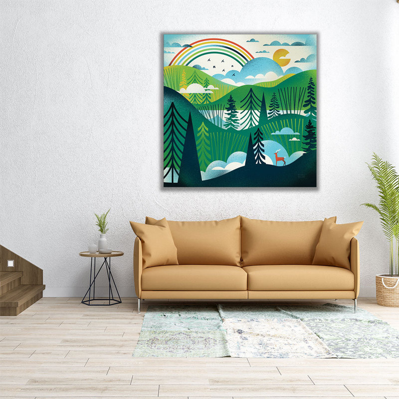 Green Hills - reproduction d'art sur toile, H 30 po x l 30 po