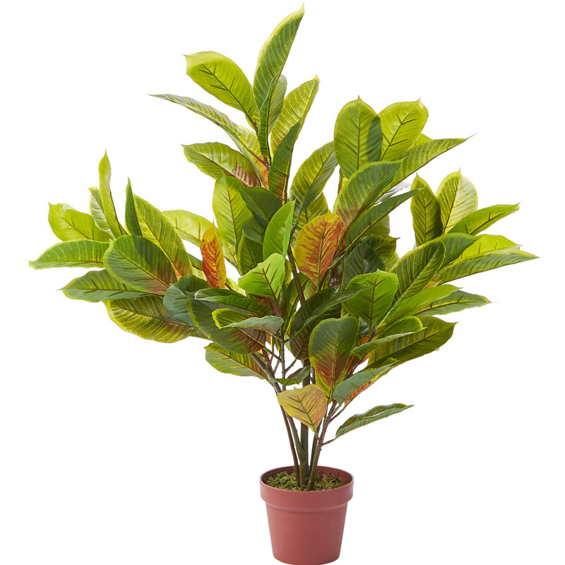 Croton artificiel en pot